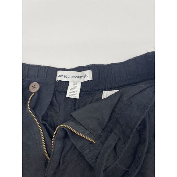 Linen Blend Pants For Women Casual Wear Elastic Waist Band & String Pockets Sz S - Picture 4 of 8